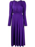 Rotate Mutton Sleeve Dress - Purple
