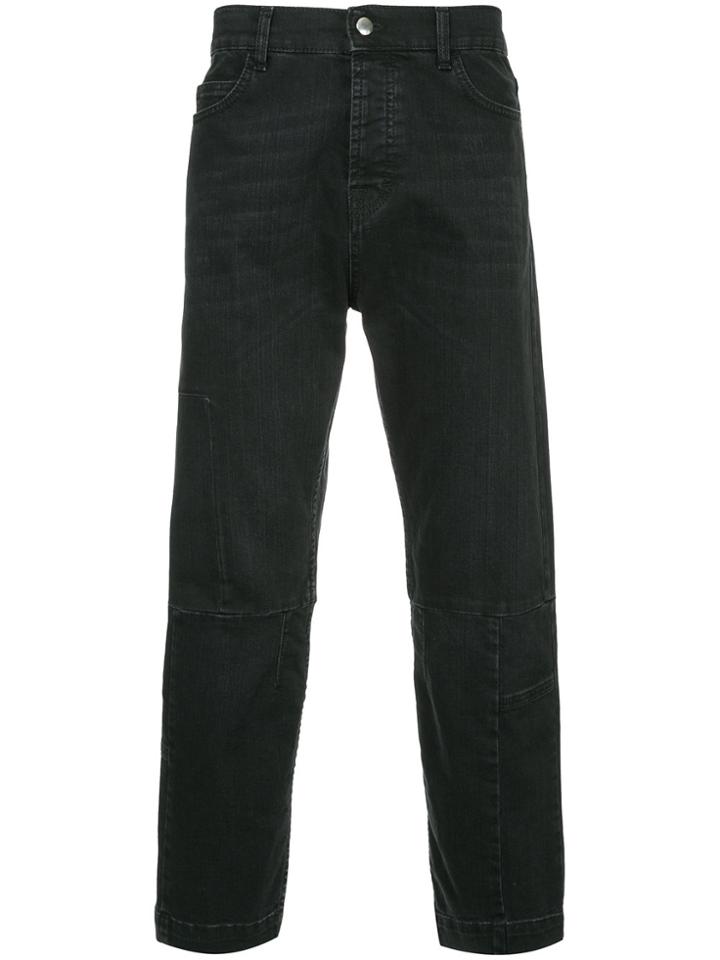 Mcq Alexander Mcqueen Cropped Recycled Jeans - Black