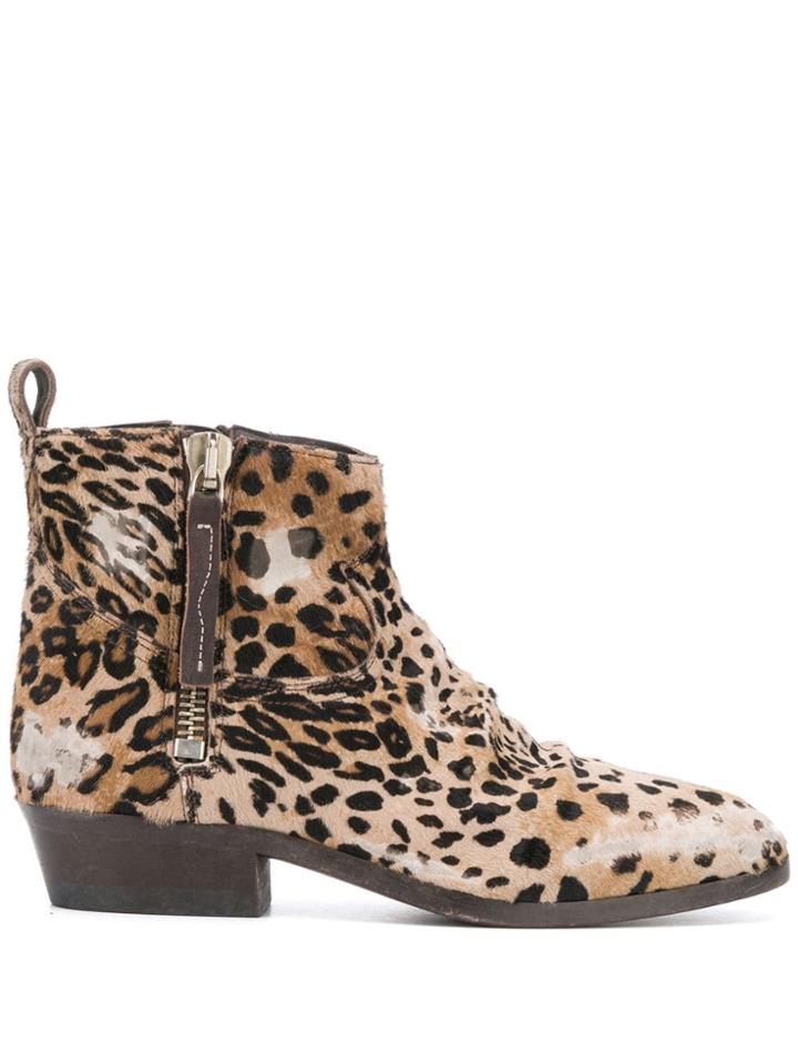 Golden Goose Viand Leopard Print Boots - Neutrals