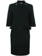 Peter Jensen Pique Polo Dress, Women's, Size: Small, Black, Cotton