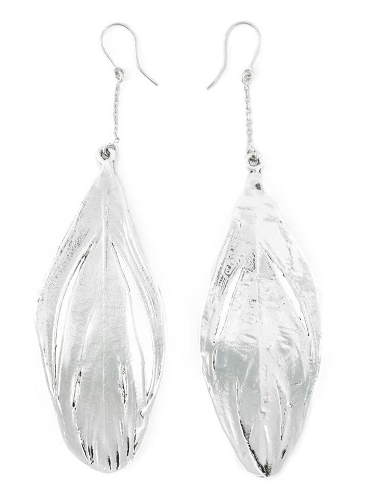 Aurelie Bidermann 'swan' Feather Earrings
