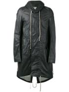 Rick Owens Drkshdw - High Low Hem Raincoat - Men - Cotton - M, Black, Cotton
