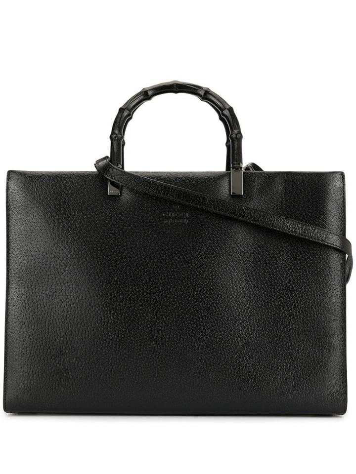 Gucci Pre-owned Bamboo 2way Hand Tote Bag - Black