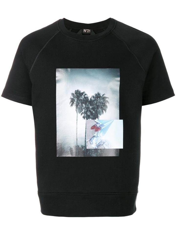 No21 Photo Print Sweatshirt T-shirt - Black