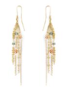 Natasha Collis Sapphire Waterfall Earrings, Women's, Metallic