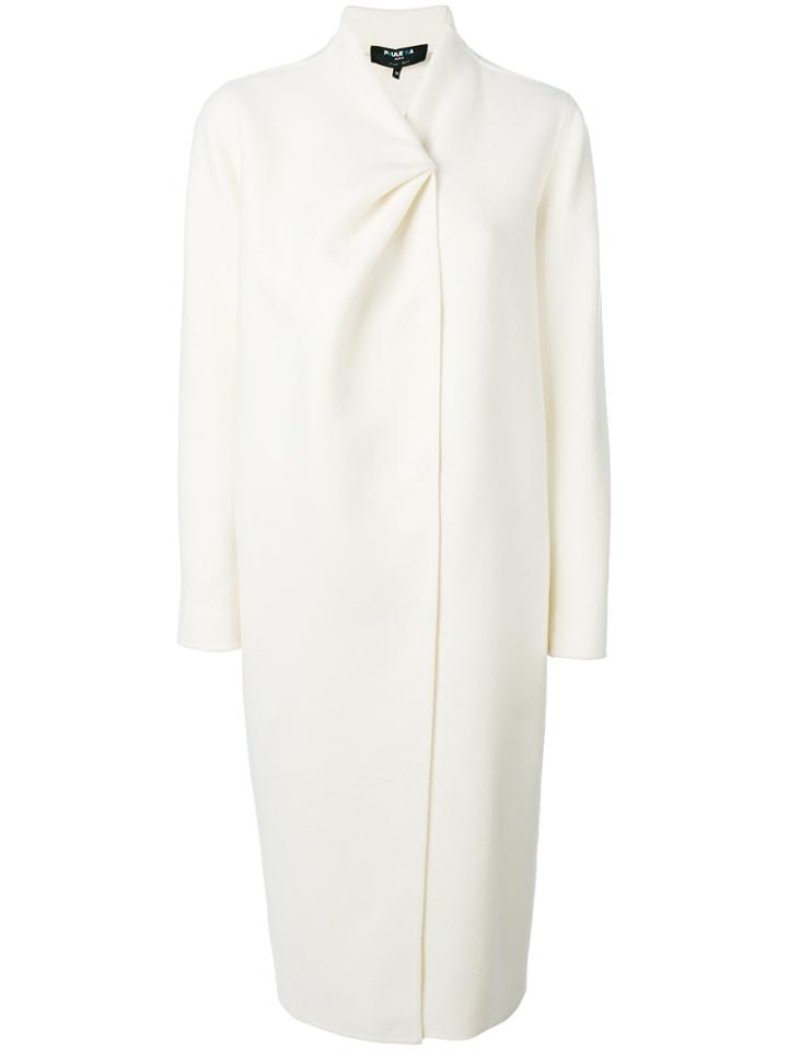 Paule Ka Tailored Fitted Coat - White