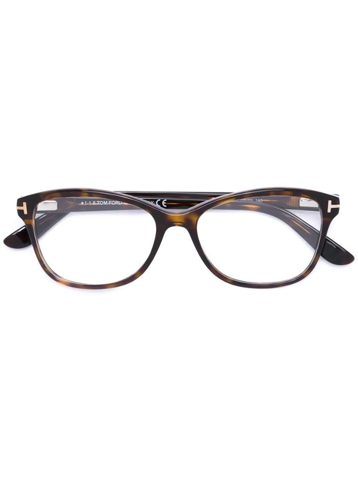 Tom Ford Eyewear Butterfly Frame Glasses - Brown