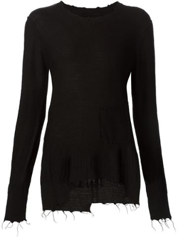 Aleksandr Manamis Frayed Fine Knit Sweater