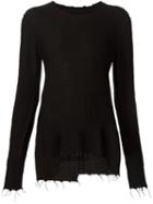 Aleksandr Manamis Frayed Fine Knit Sweater