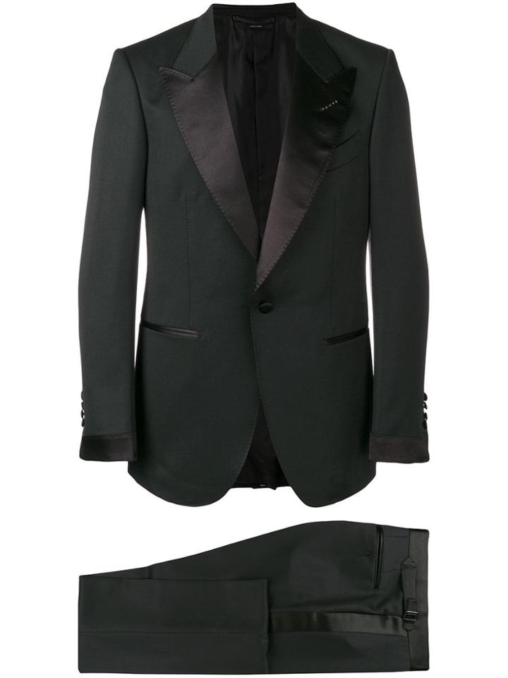Tom Ford Peaked Lapel Smoking Jacket - Black