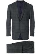Tonello Classic Slim-ft Checked Suit - Grey