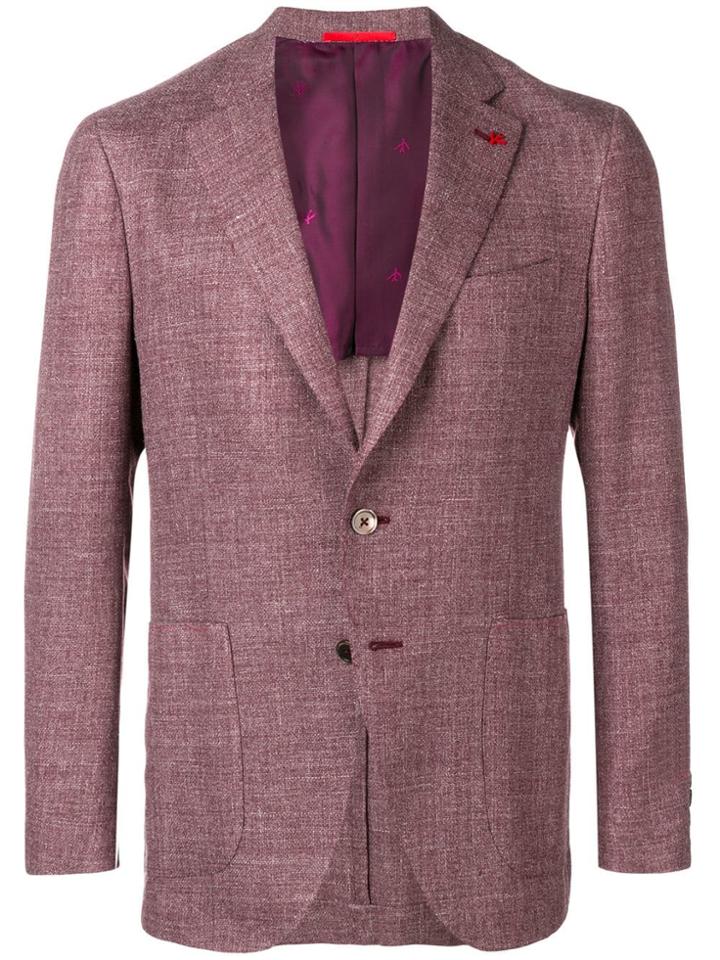 Isaia Patch Pocket Blazer - Purple