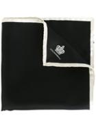 Dolce & Gabbana Crown Print Pocket Square, Men's, Black, Silk