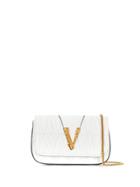 Versace Logo Plaque Cross-body Bag - White