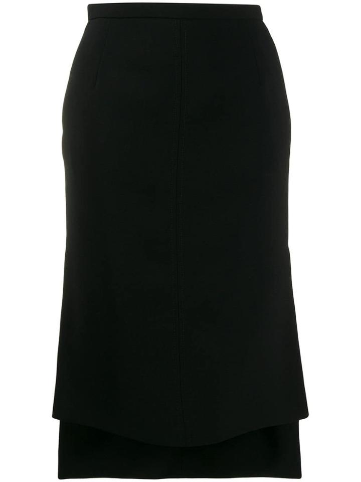 Nº21 High-low Mid-length Skirt - Black