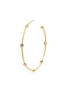 Jessie Western Multi Stone Hoop Earrings - Metallic