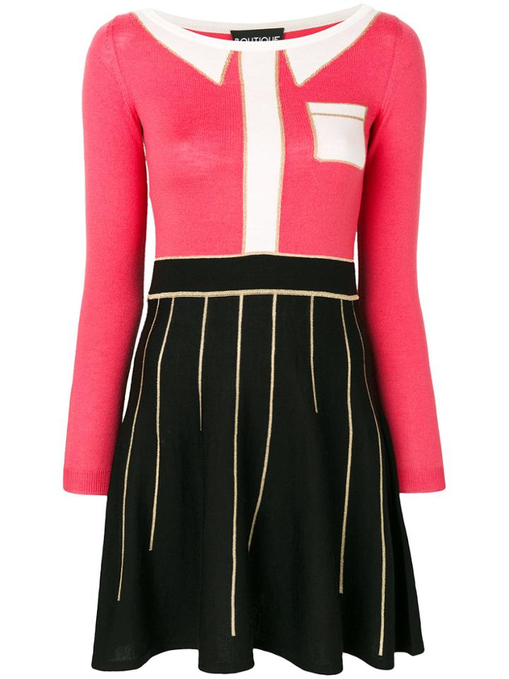 Boutique Moschino Contrast Fitted Dress - Multicolour