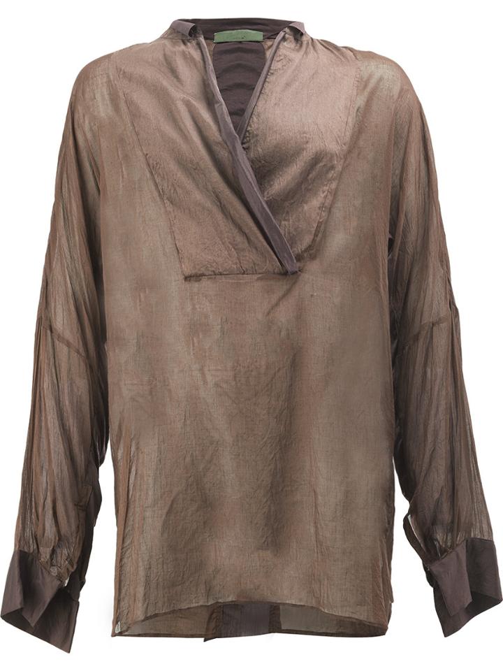 Di Liborio Casual V-neck Shirt - Brown