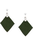 Jacquemus Cloth Clip Earrings - Green