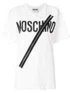 Moschino Zipped Logo T-shirt - White