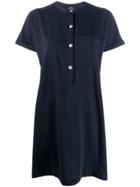 A.p.c. Short-sleeve Flared Dress - Blue
