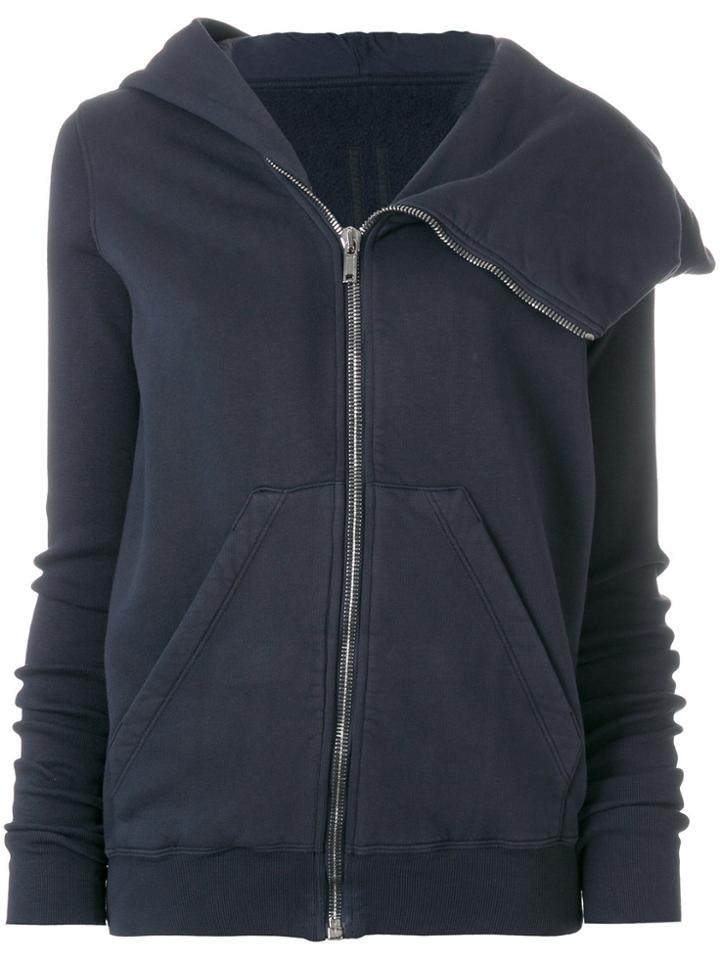 Rick Owens Drkshdw Asymmetric Hoody - Blue