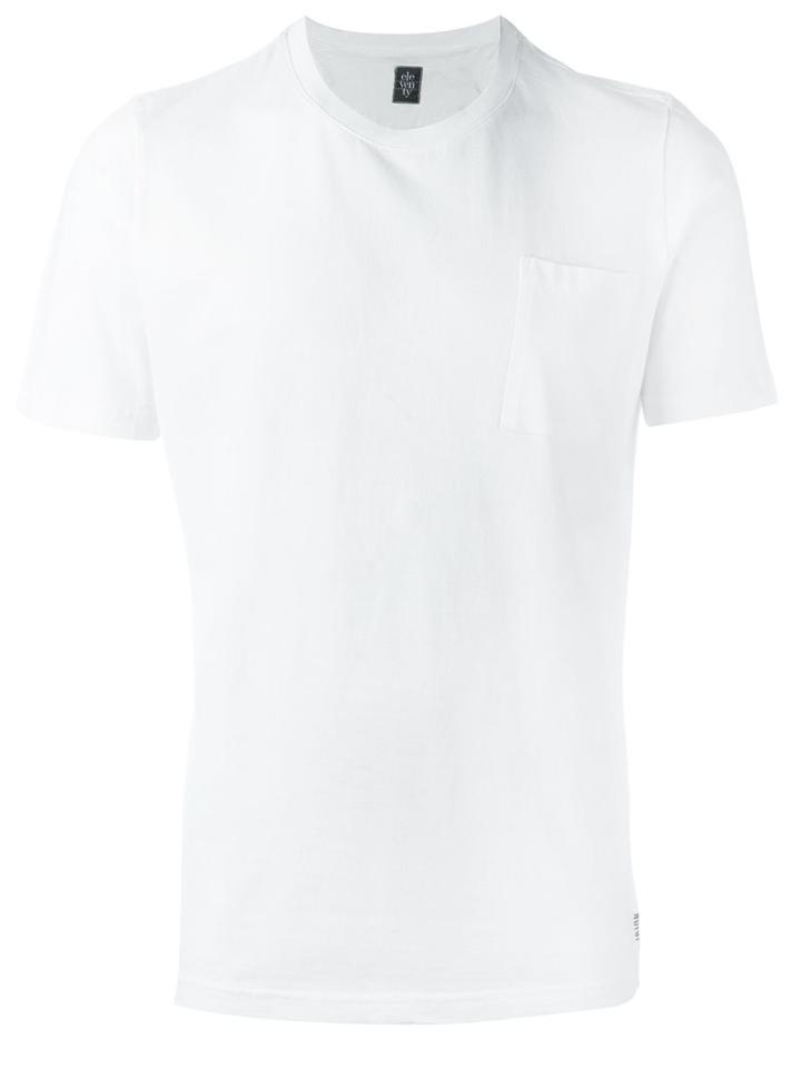 Eleventy Chest Pocket T-shirt, Men's, Size: Medium, White, Cotton
