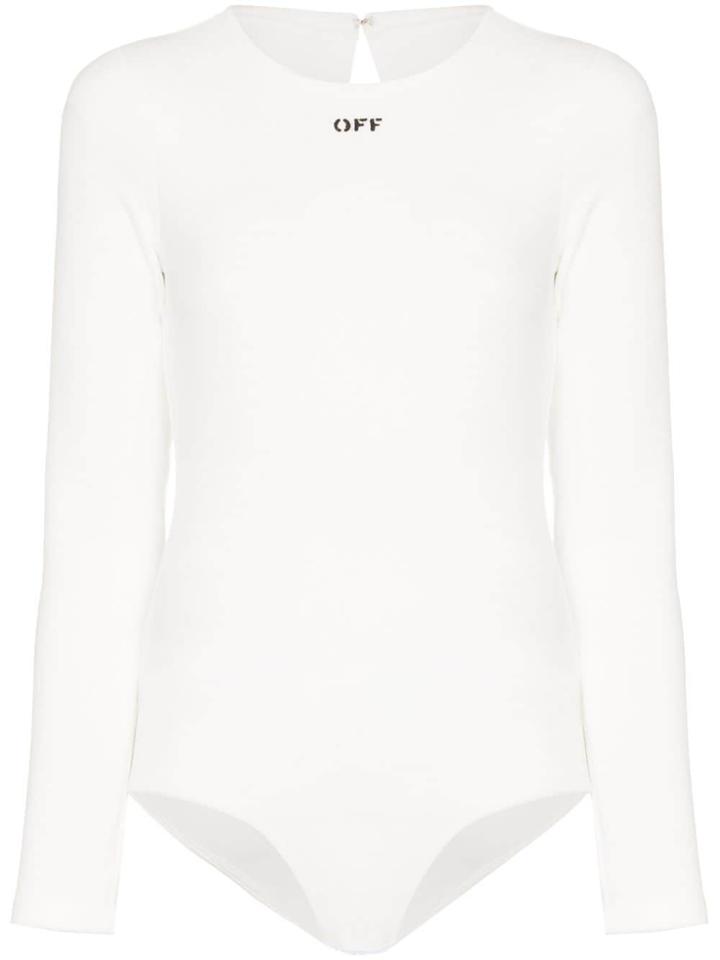 Off-white Logo-embroidered Bodysuit