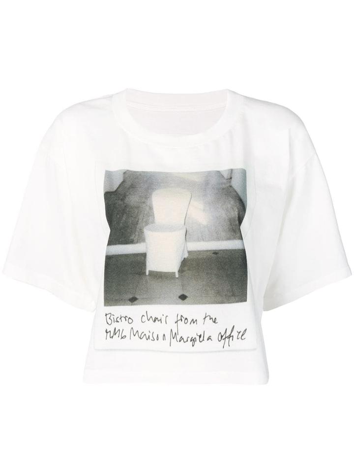 Mm6 Maison Margiela Polaroid Chair Printed T-shirt - White