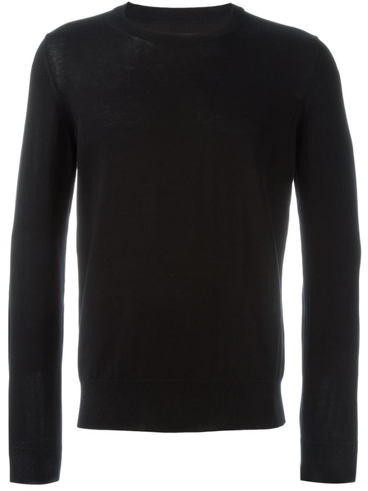 Maison Margiela Elbow Patch Sweatshirt, Men's, Size: Xl, Black, Cotton/calf Leather