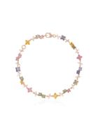 Suzanne Kalan 18kt Rose Gold Sapphire Diamond Rainbow Firework