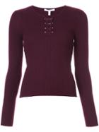 Derek Lam 10 Crosby - Classic Fitted Knitted Top - Women - Wool - S, Red, Wool