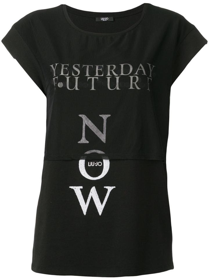 Liu Jo Black Layered T-shirt