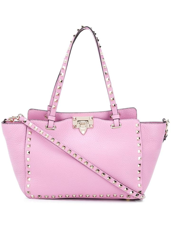 Valentino Valentino Garavani Rockstud Small Tote Bag - Pink