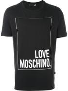 Love Moschino Logo Print T-shirt, Men's, Size: Medium, Black, Cotton