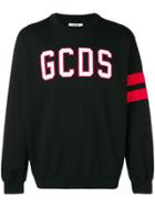 Gcds Logo Print Sweater - Black
