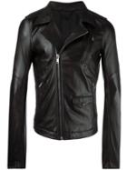 Rick Owens Stooges Biker Jacket, Men's, Size: 50, Black, Leather/cupro/cotton