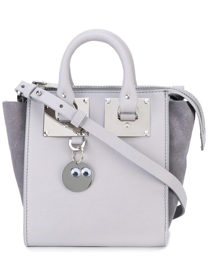 Sophie Hulme Small 'holmes' Tote, Women's, Grey, Calf Leather/metal/calf Suede