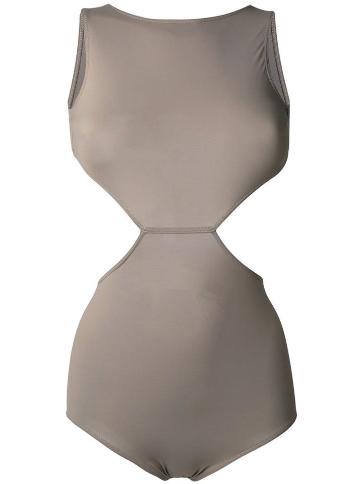 Cut-out Swimsuit - Women - Polyamide/spandex/elastane - 38, Nude/neutrals, Polyamide/spandex/elastane, Rick Owens