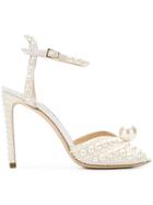 Jimmy Choo Sacora 100 Pearl Embellished Pumps - White