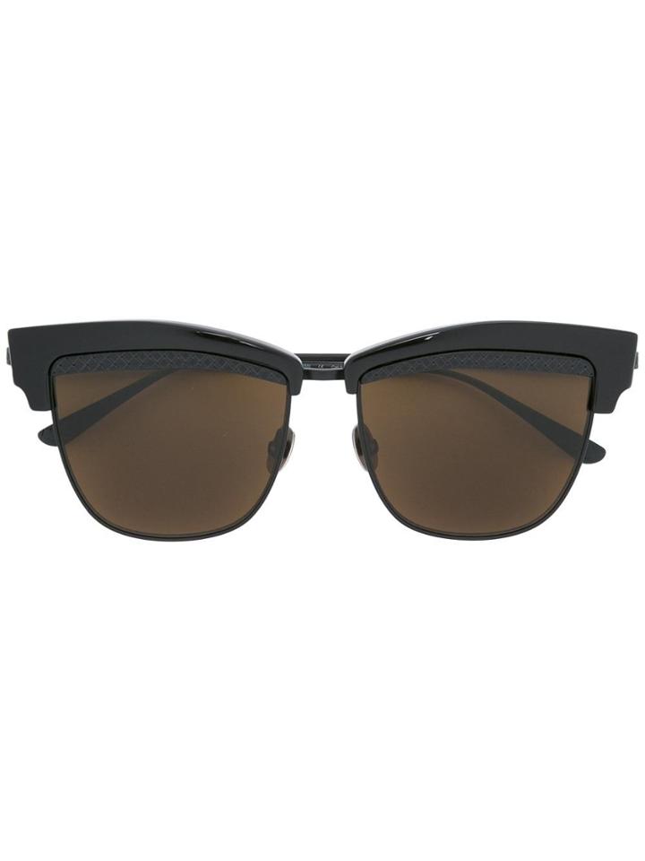 Bottega Veneta Eyewear Cat Eye Sunglasses - Black