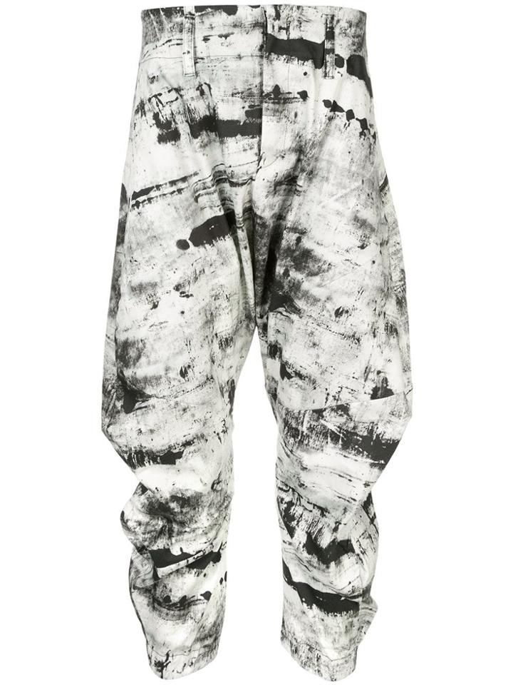 Tobias Birk Nielsen Drop Crotch Cropped Trousers - White