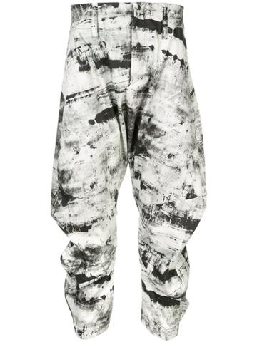 Tobias Birk Nielsen Drop Crotch Cropped Trousers - White