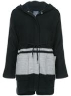 Woolrich Hooded Paneled Coat - Black