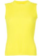Le Ciel Bleu Rib Knit Sleeveless Top - Yellow & Orange