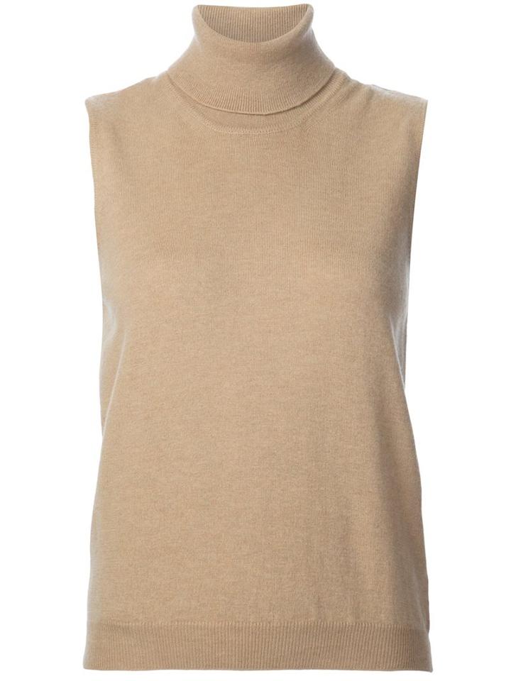 Maison Margiela Knitted Turtleneck Top, Women's, Size: Medium, Nude/neutrals, Wool