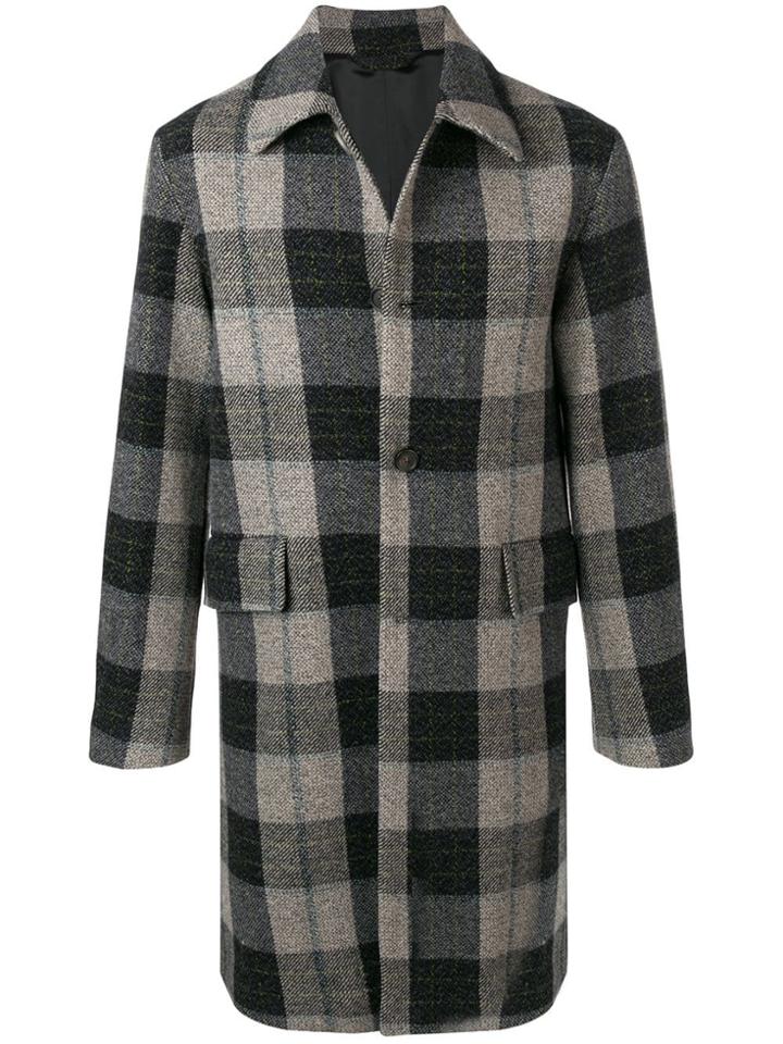 Acne Studios Heavy Checked Coat - Grey