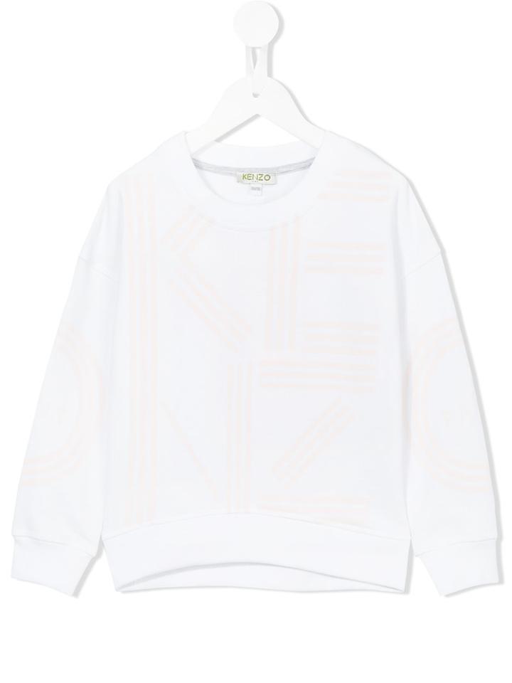 Kenzo Kids Logo Print Sweatshirt, Girl's, Size: 10 Yrs, White