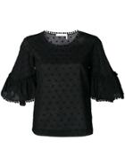 See By Chloé Dot Embroidered Blouse - Black