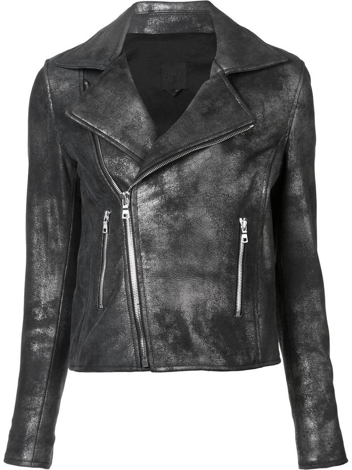 Rta Sprayed Jacket, Women's, Size: Small, Black, Cotton/polyester/spandex/elastane/leather